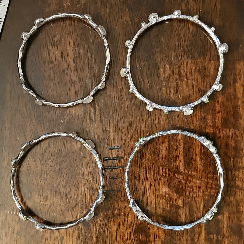 Elegant Silver Bangle Set